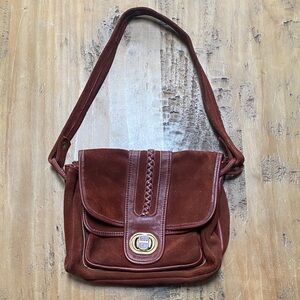 Vintage Suede Shoulder Bag